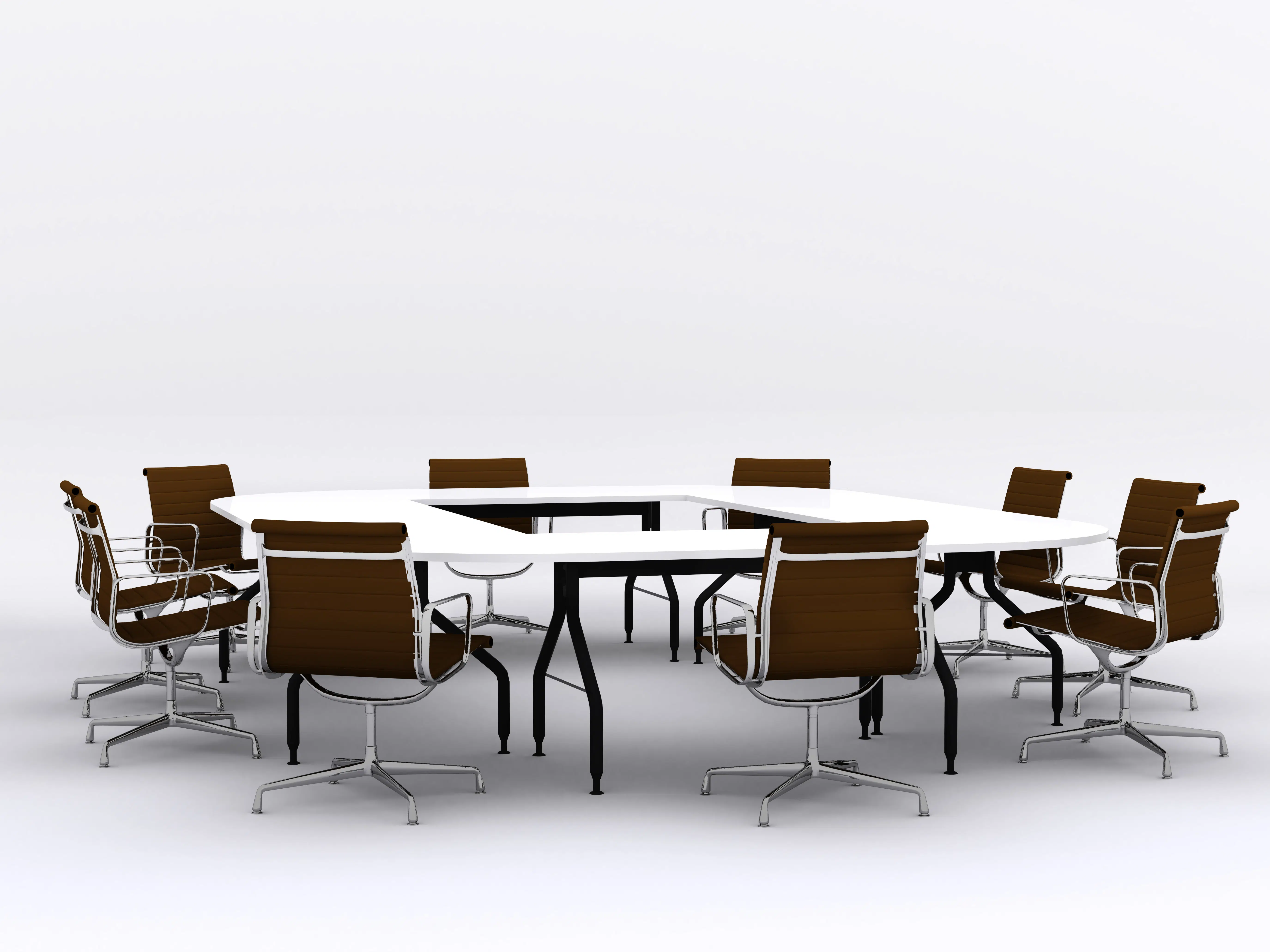Render of collaborative Conference table built with employee engagement in-mind